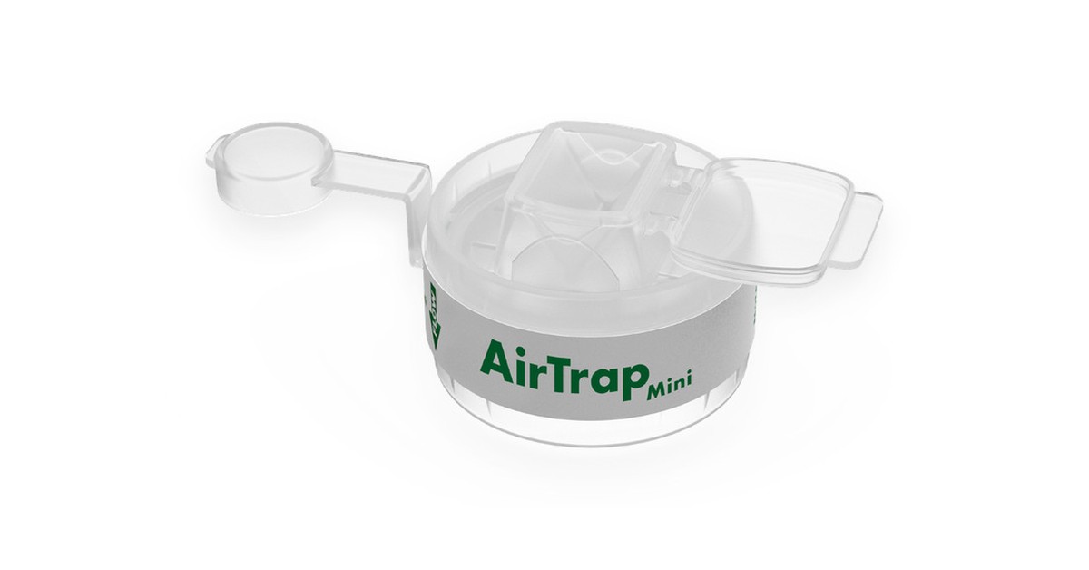 AirTrap Mini with both integrated caps open