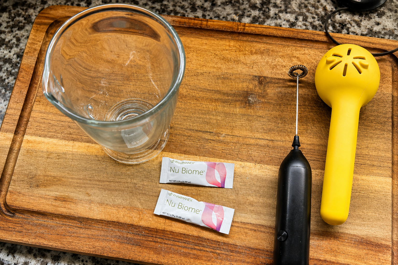 Neatly arranged high-quality supplements on a wooden table