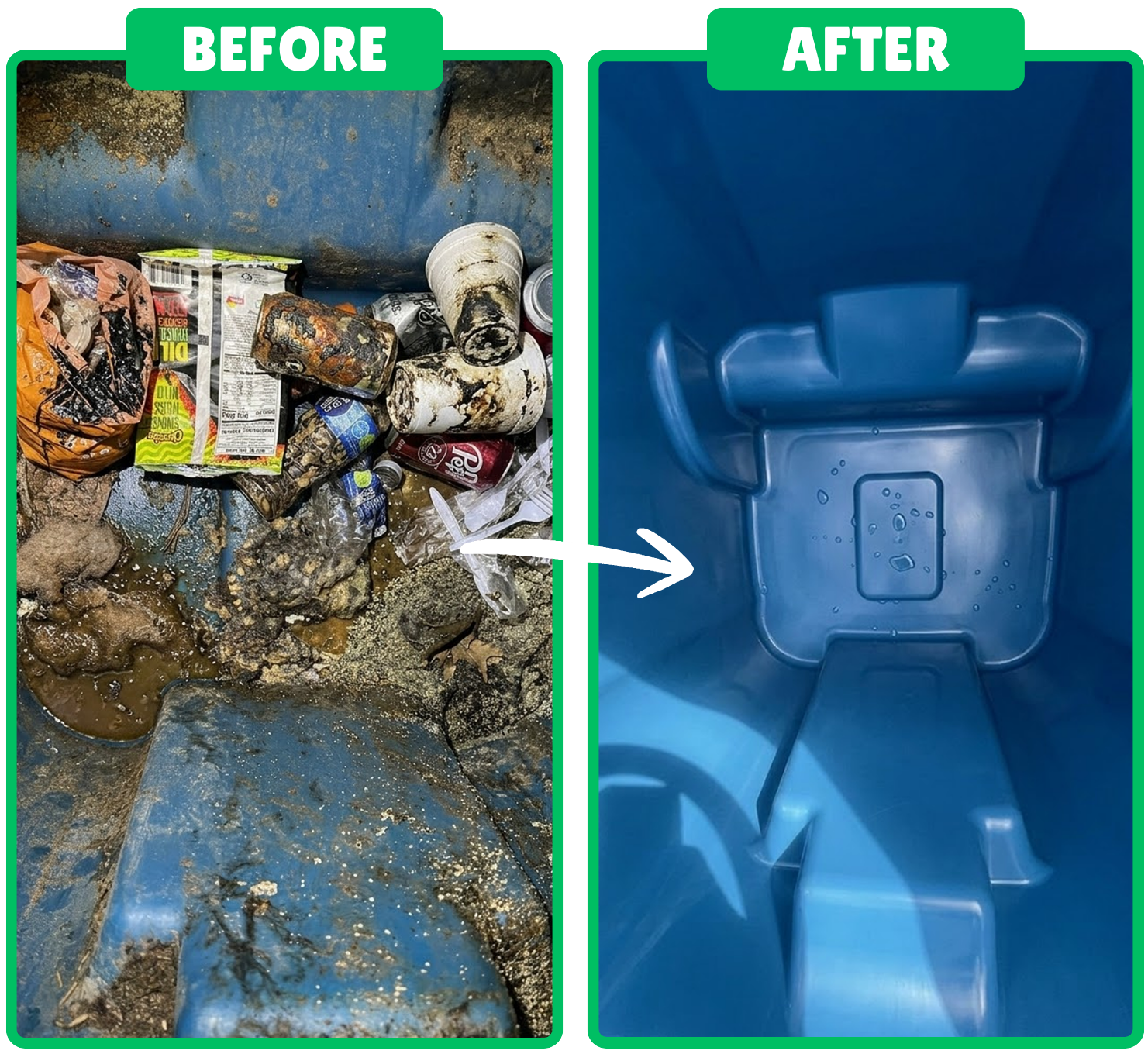 Professional Bin Cleaning - Before and After