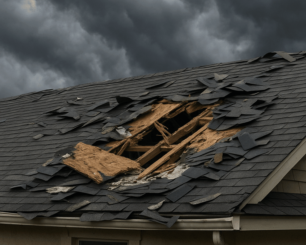 Emergency roof tarping after storm Cape Coral Florida