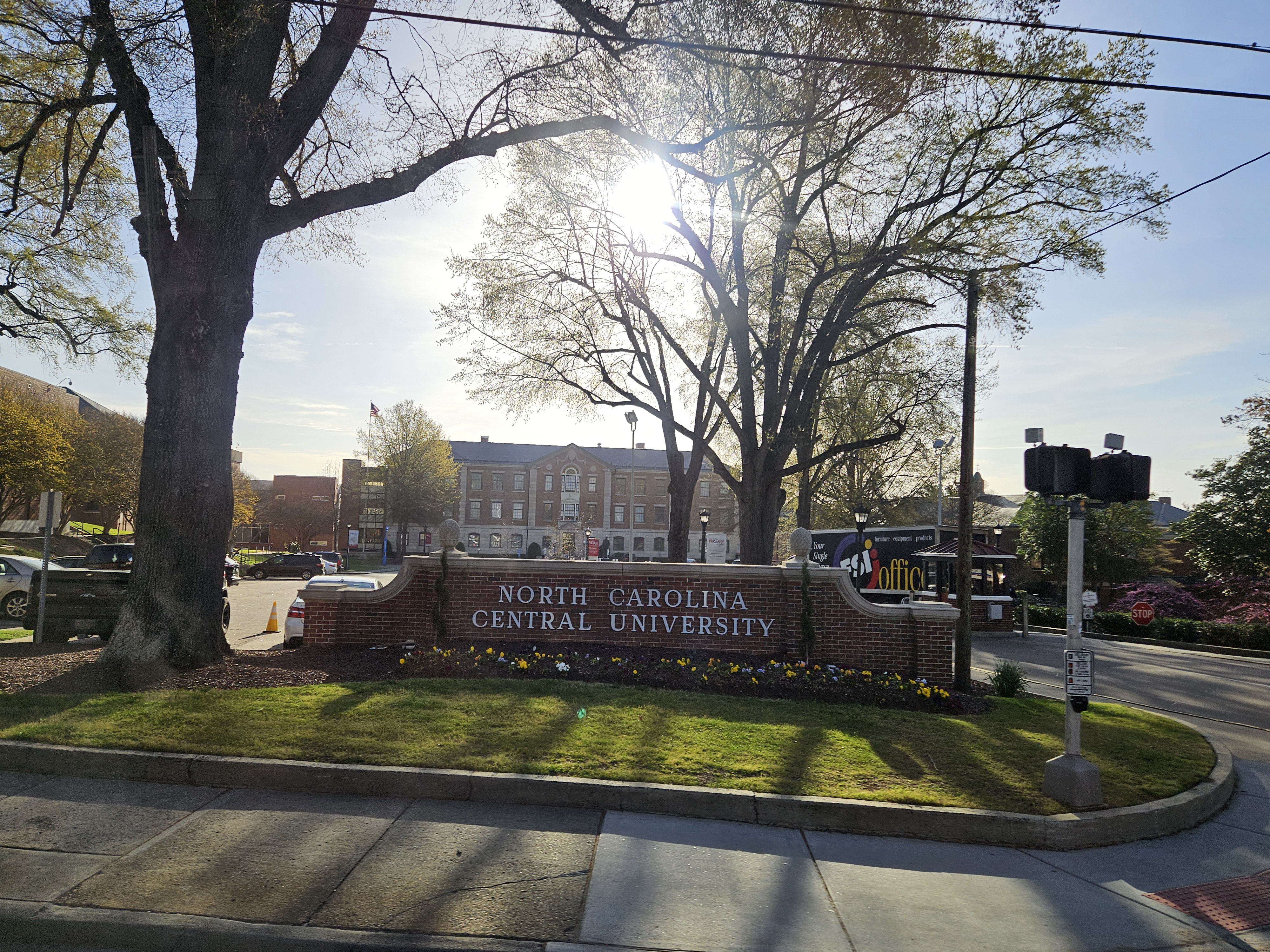North Carolina Central University entrance sign in Durham North Carolina Central University entrance sign in Durham