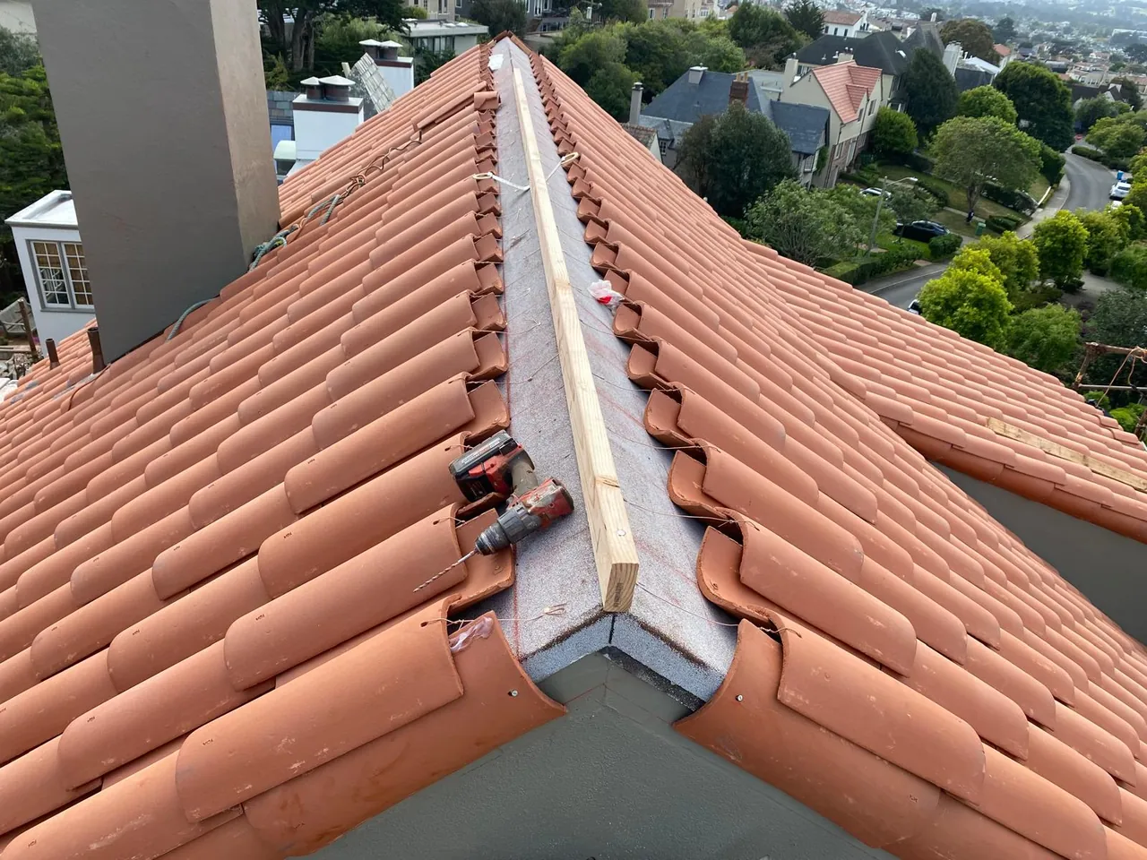 Completed roofing project