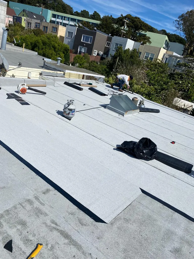 Completed roofing project