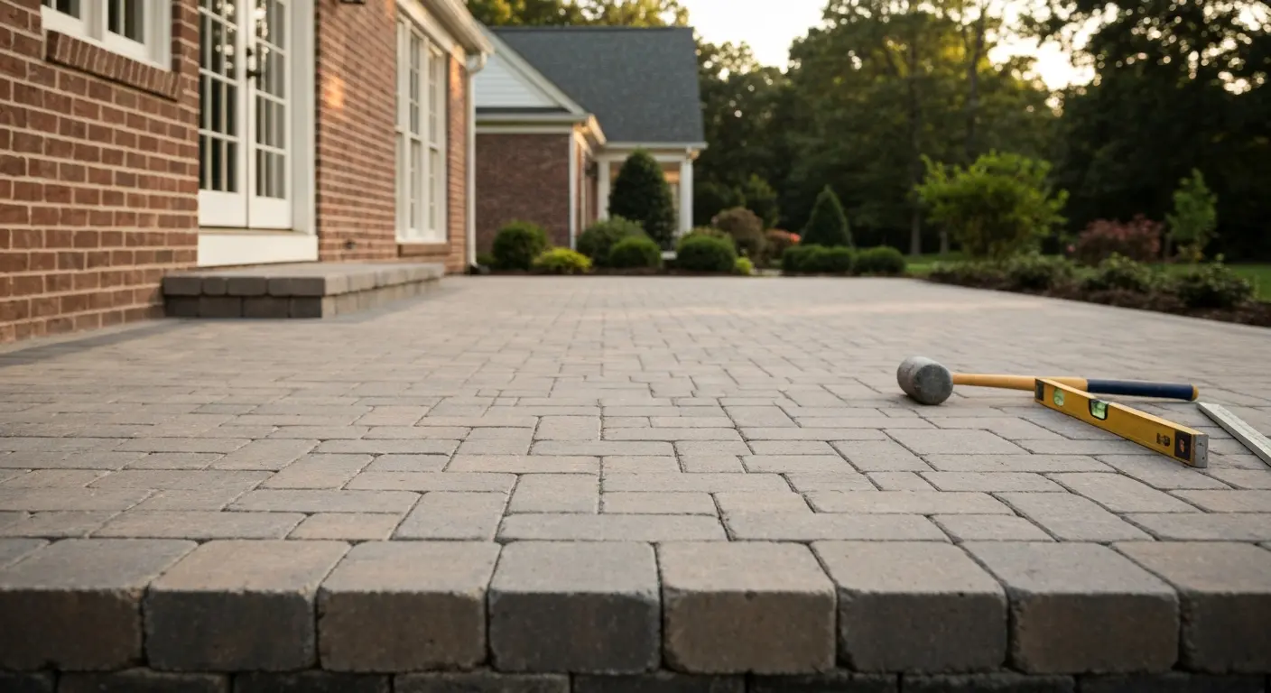 Paver patio installation