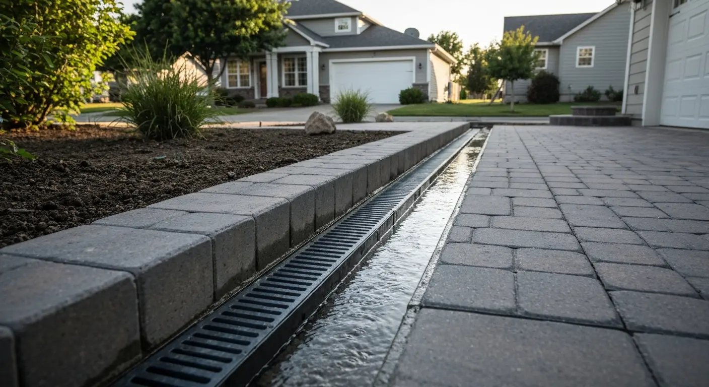 Hardscape drainage solution