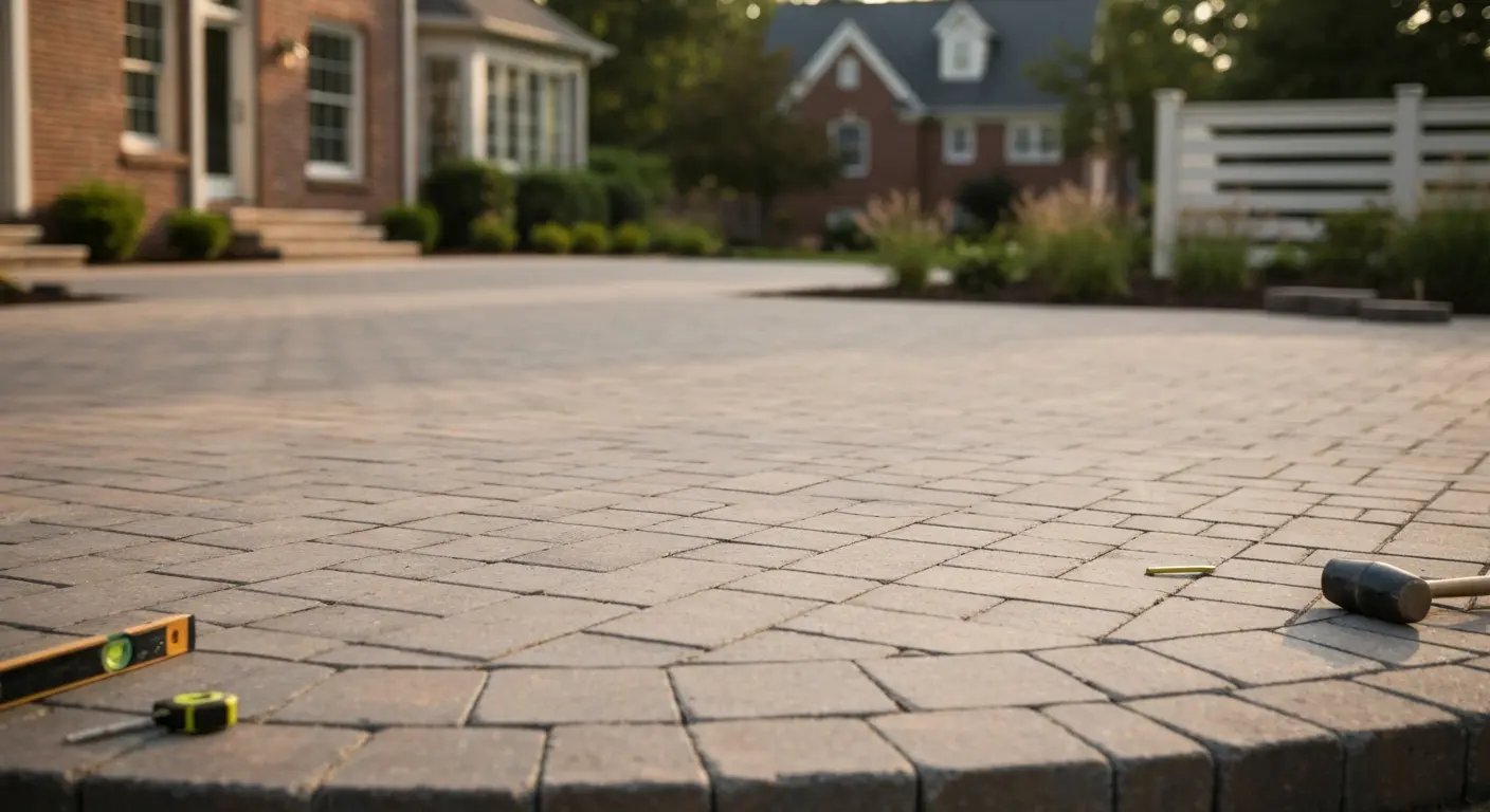 Paver patio installation