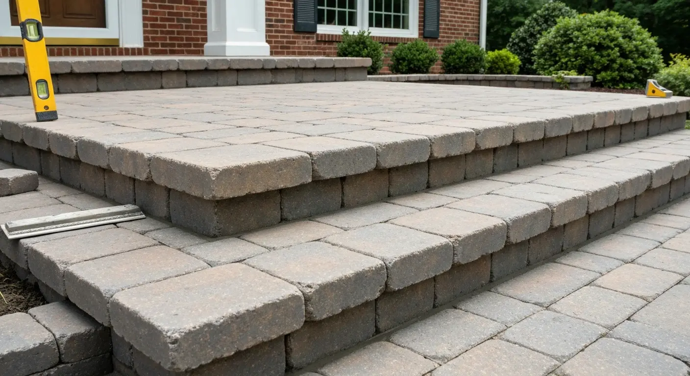 Paver steps installation