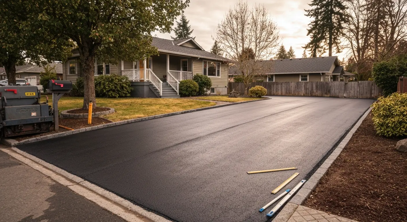 Asphalt driveway resurfacing