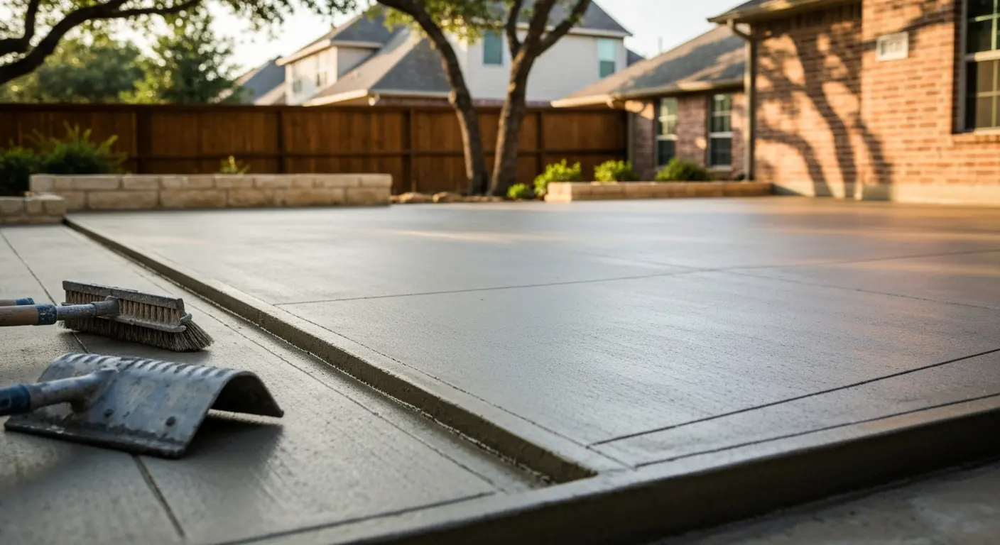 Concrete patio installation