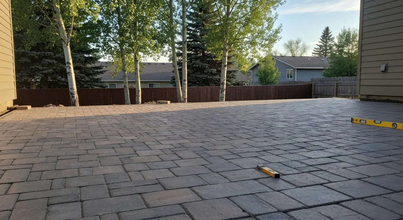 Paver patio installation in Great Falls