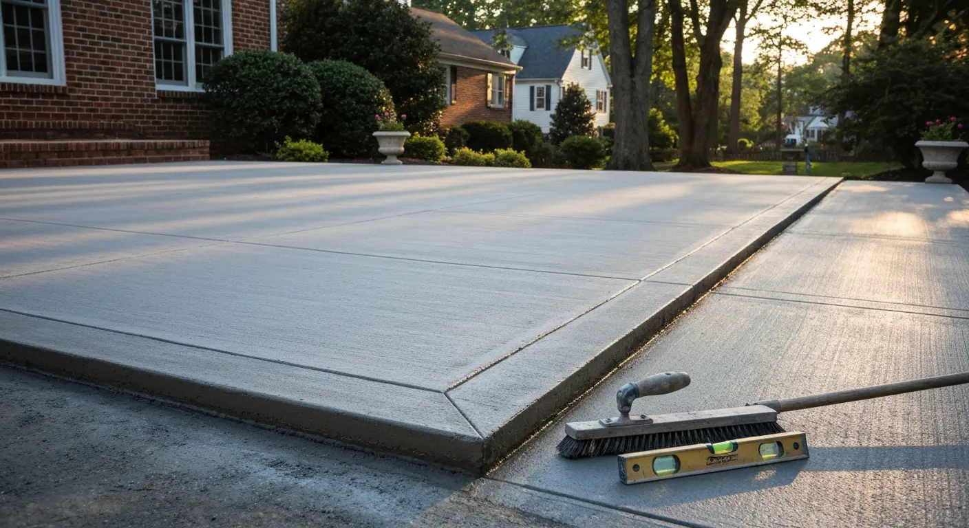 Concrete patio installation in Arlington VA