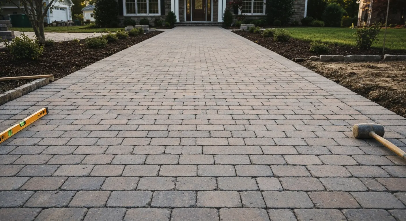 Paver walkway installation