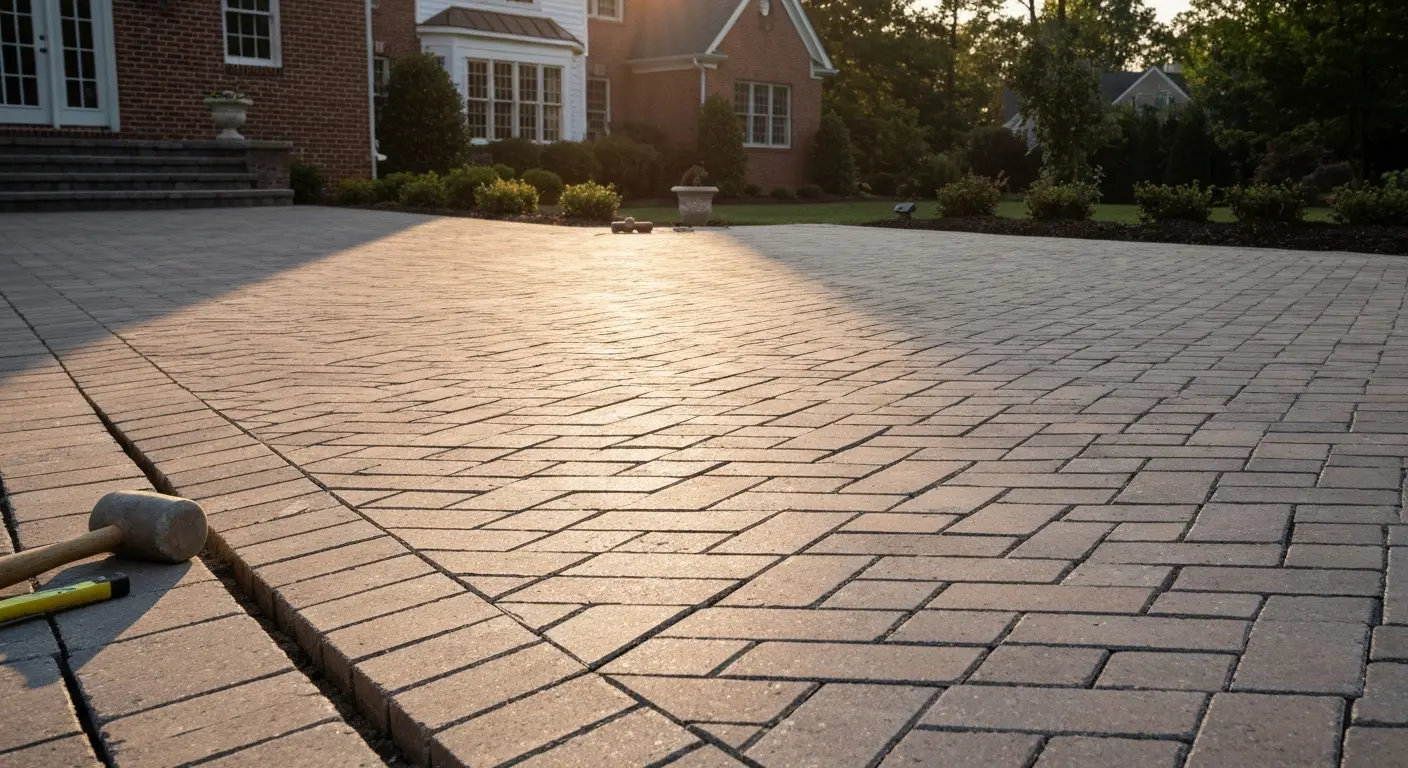 Patio paver installation