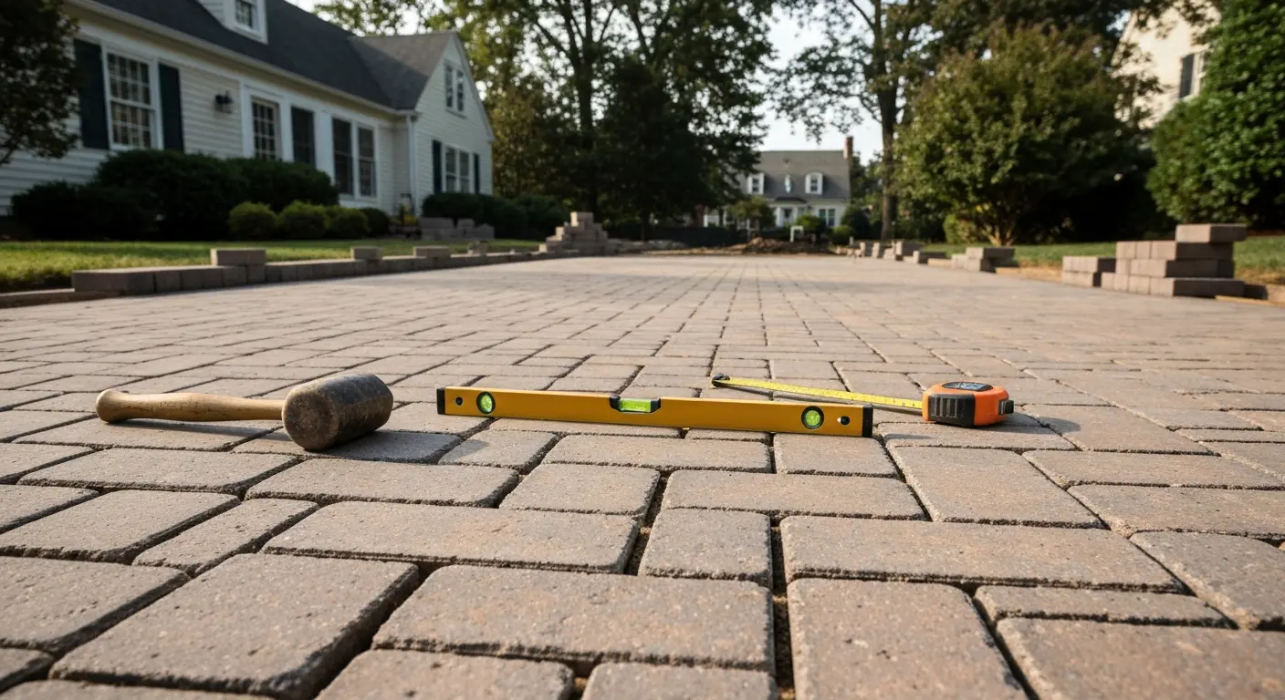Paver patio installation