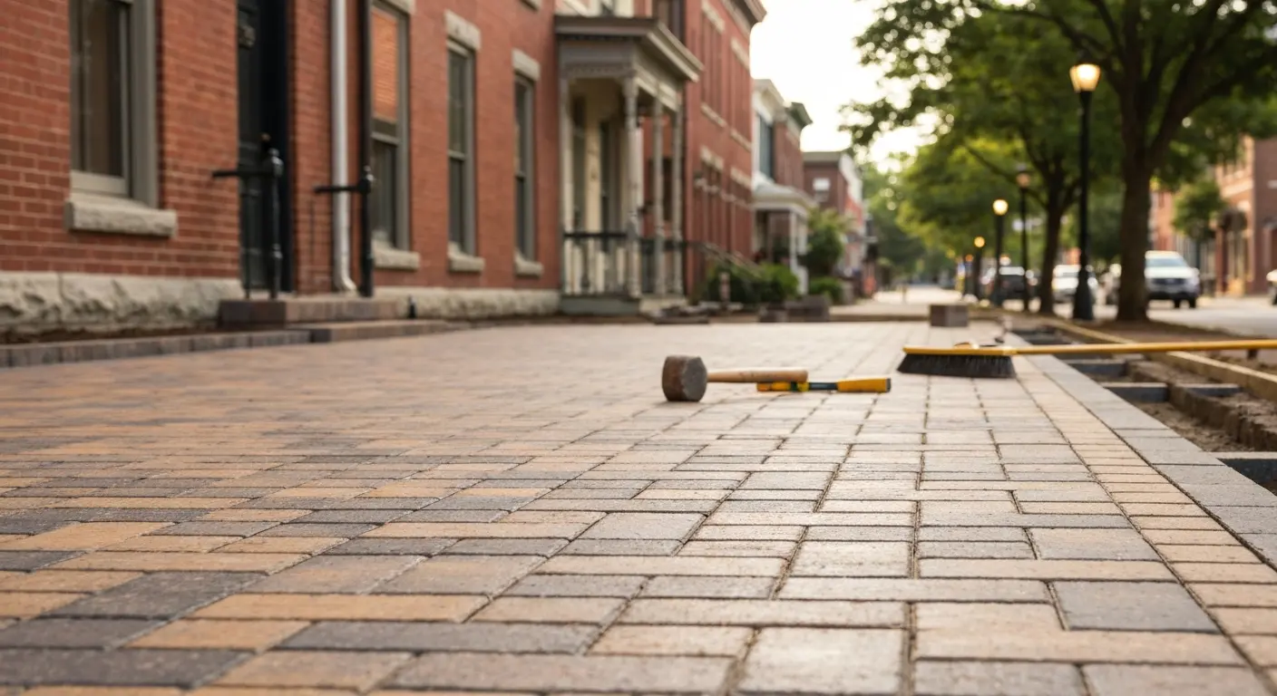 Paver patio installation