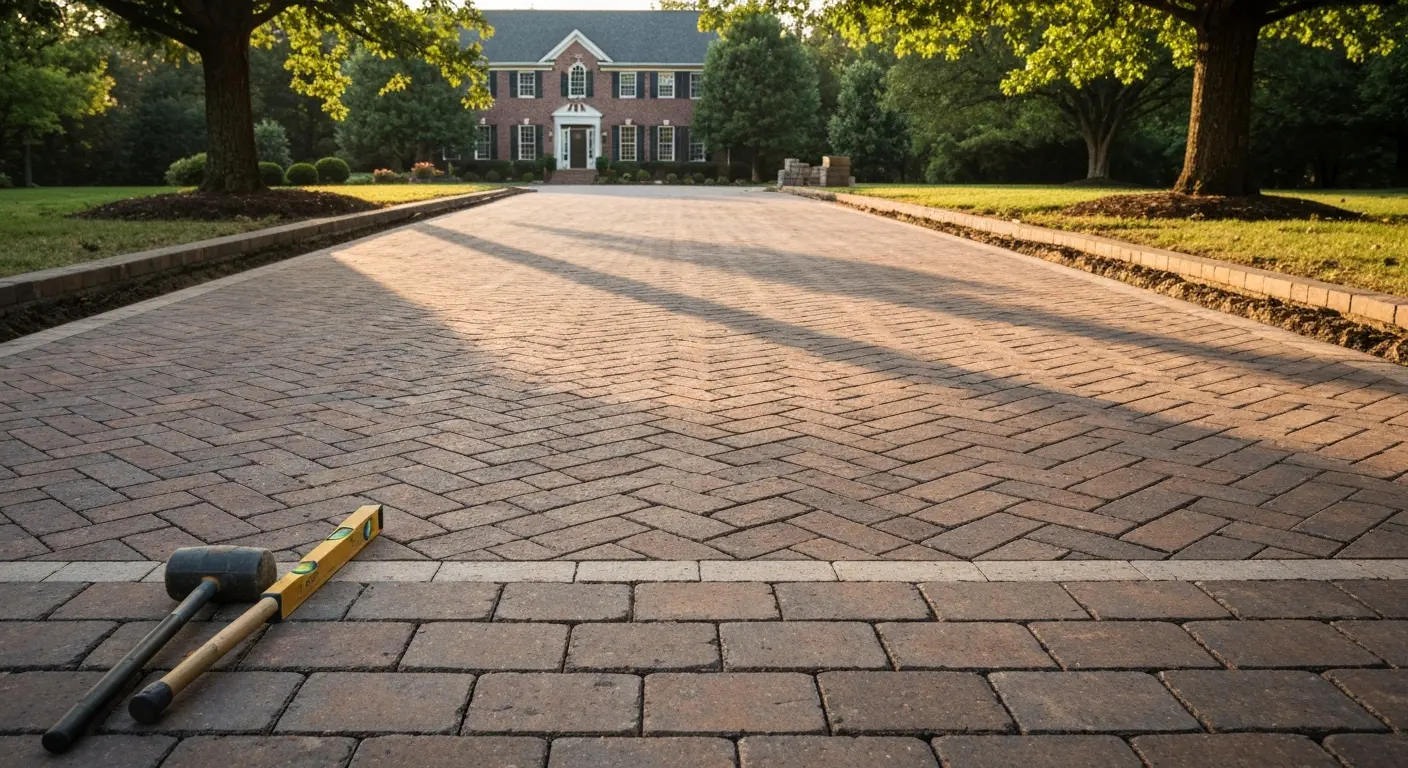 Paver driveway in Annandale