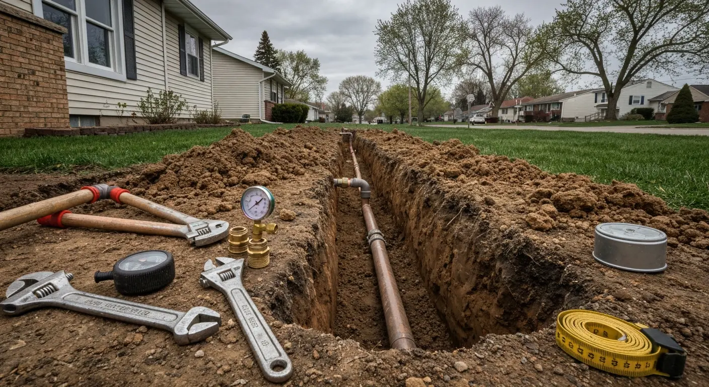 Water line repair project