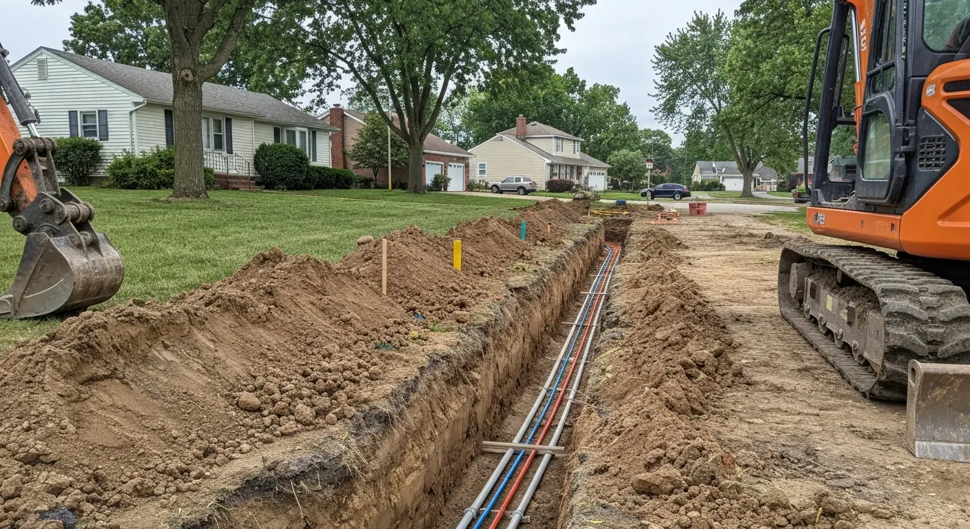 Utility trenching project