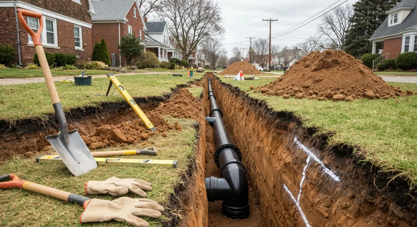 Sewer line replacement project