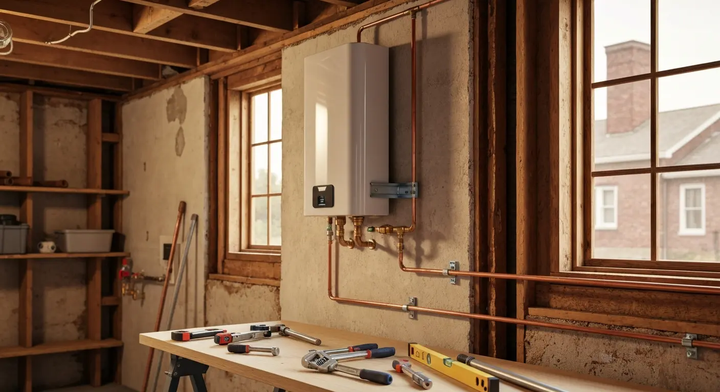 Hot water heater installation