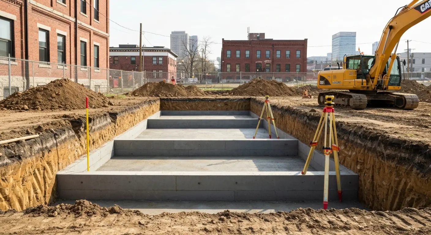 Foundation excavation