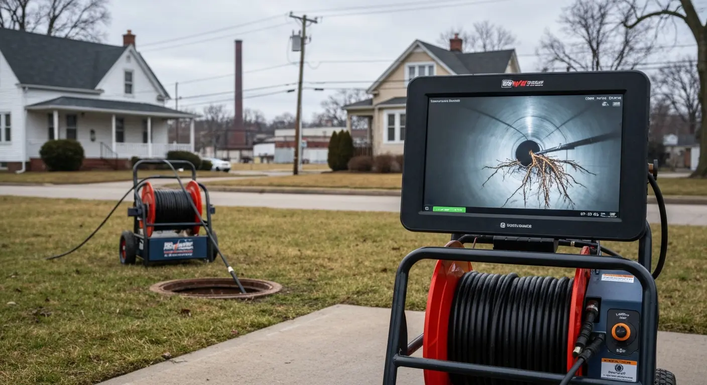 Sewer line camera inspection