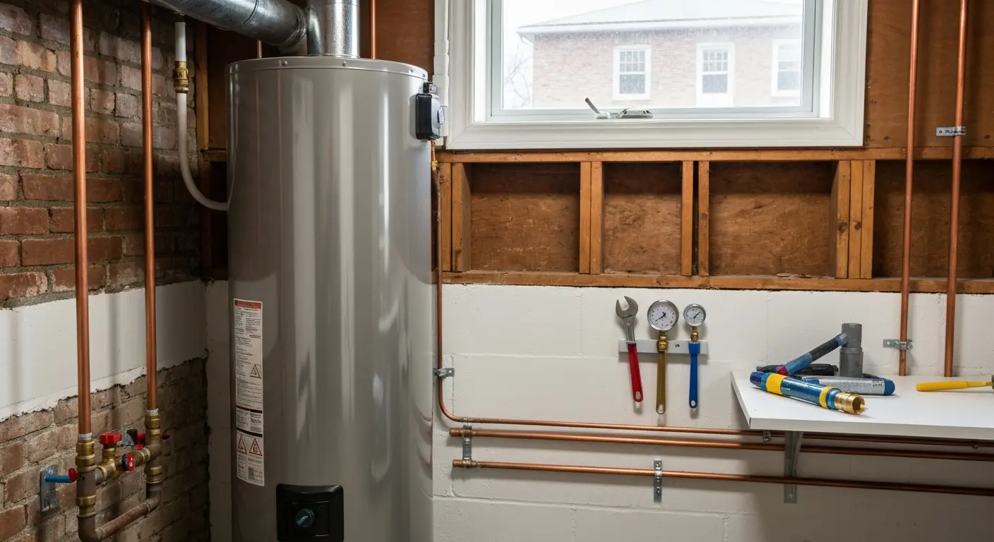 Hot water heater installation