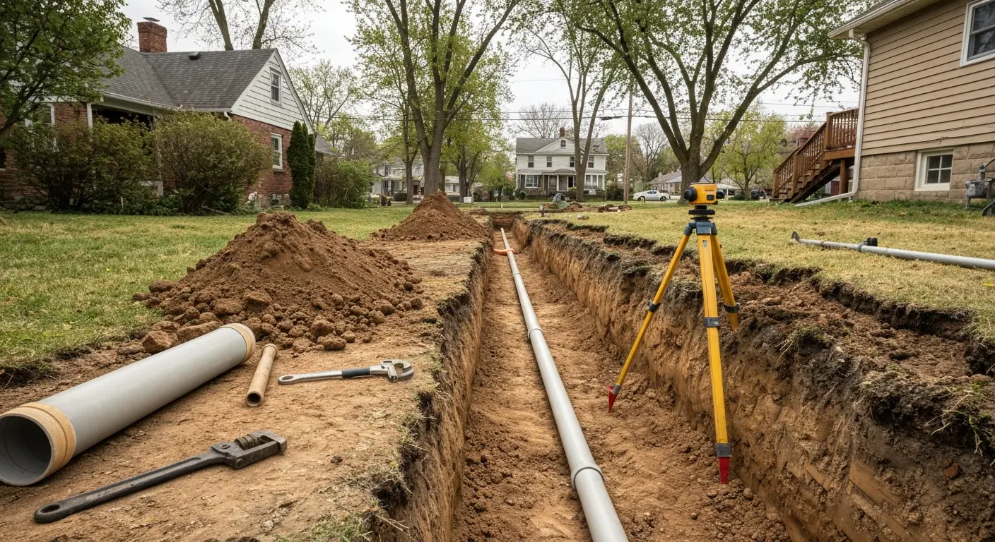Sewer line repair project