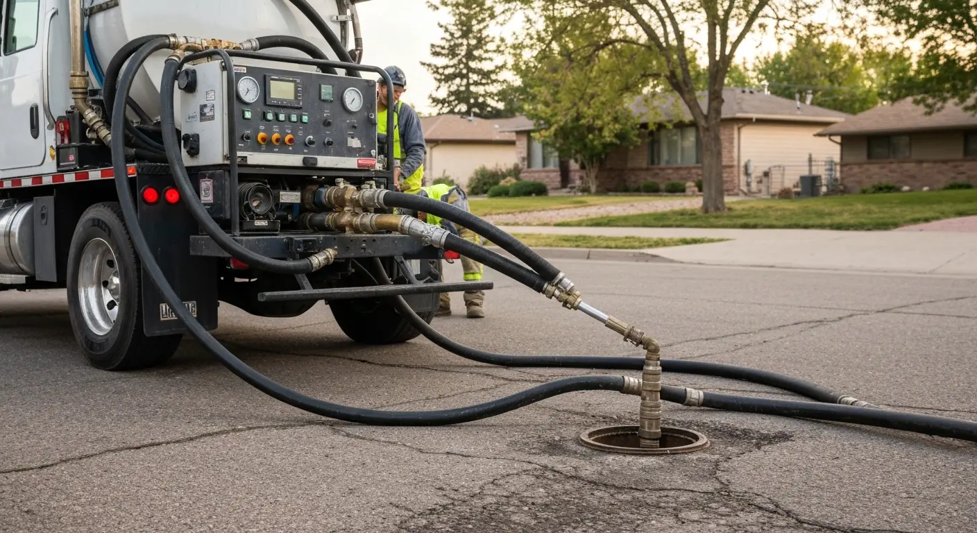 Sewer line cleaning service