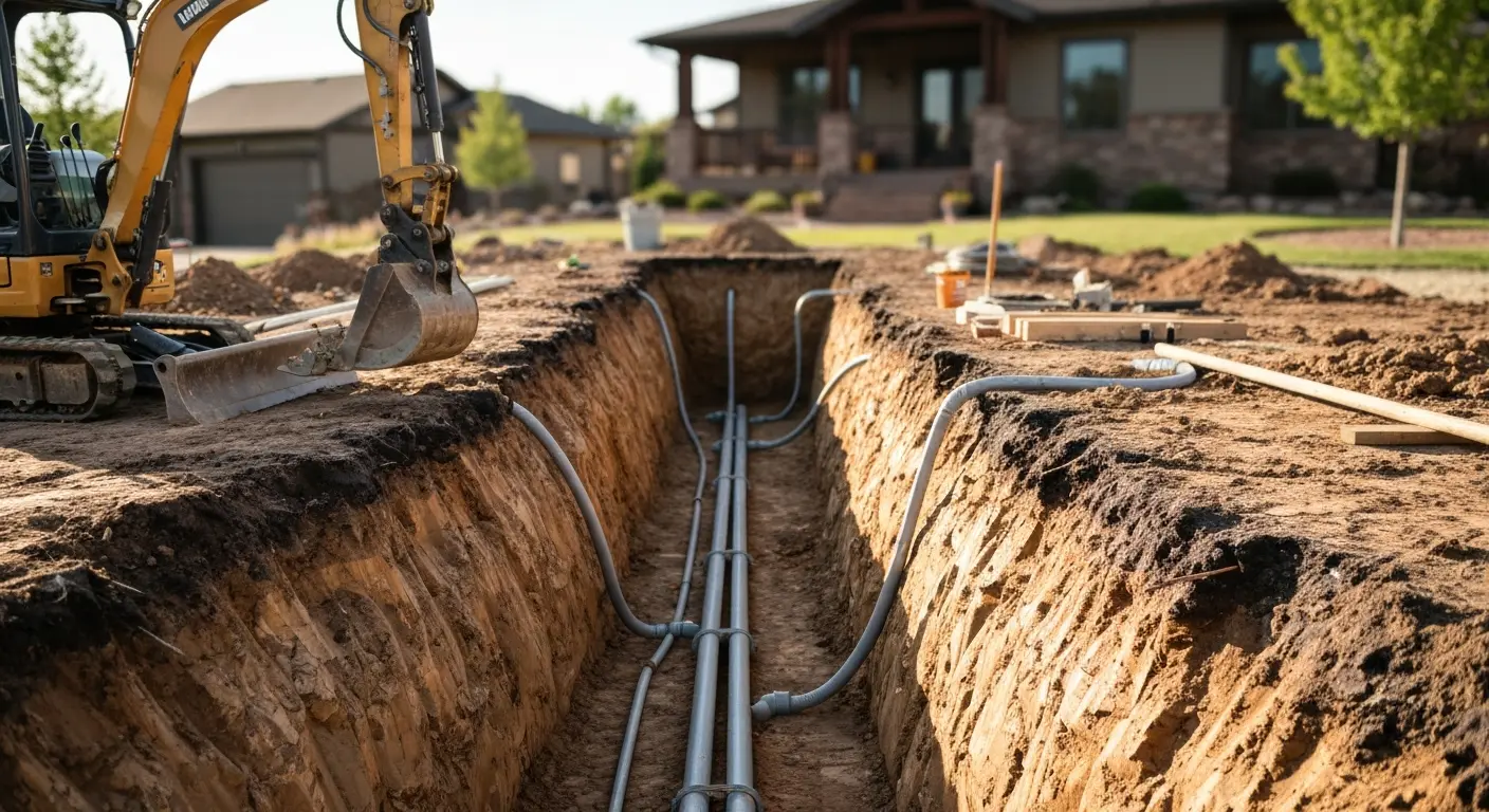 Utility excavation and site work