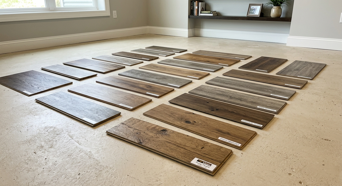 various flooring materials suitable for Eastern Kansas basement conditions