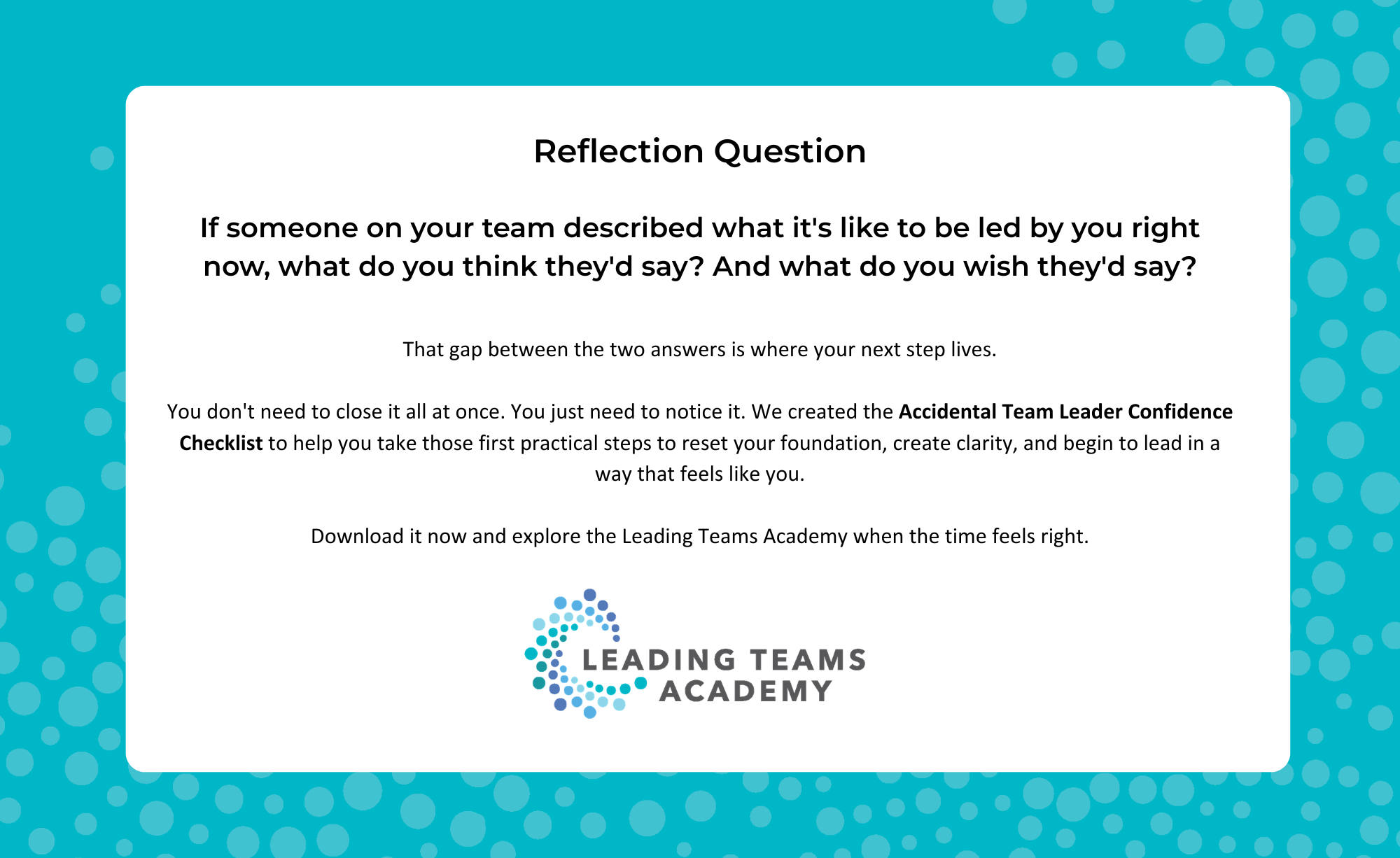 reflection question