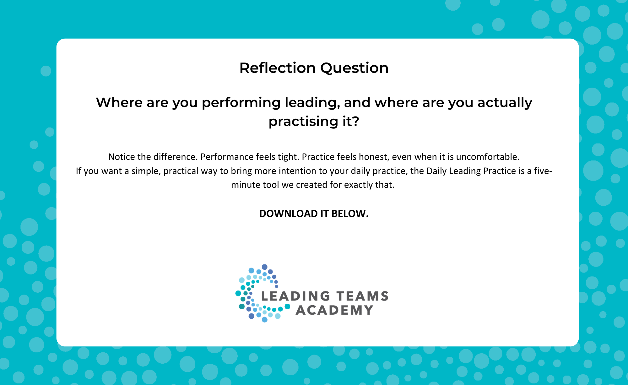 reflection question