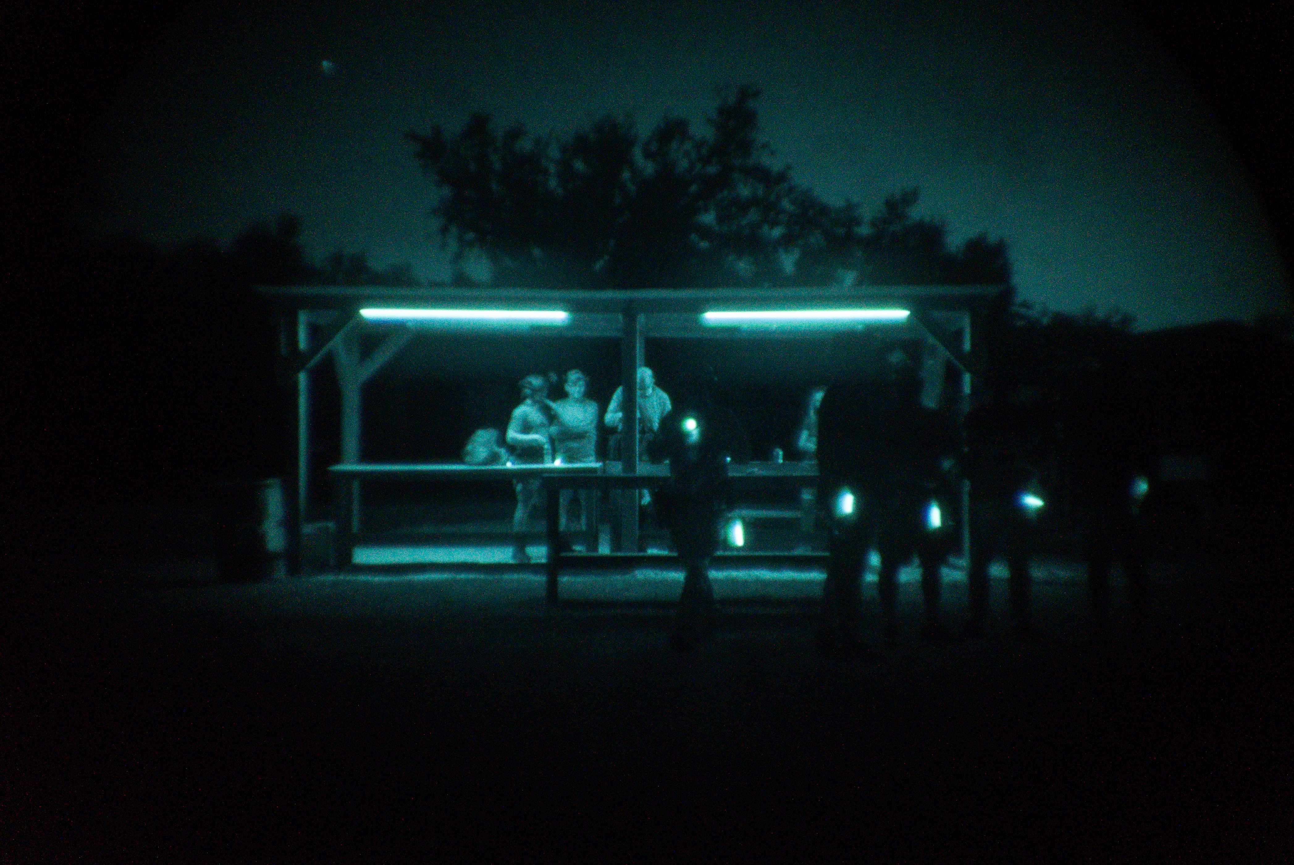 Gear tables under green light