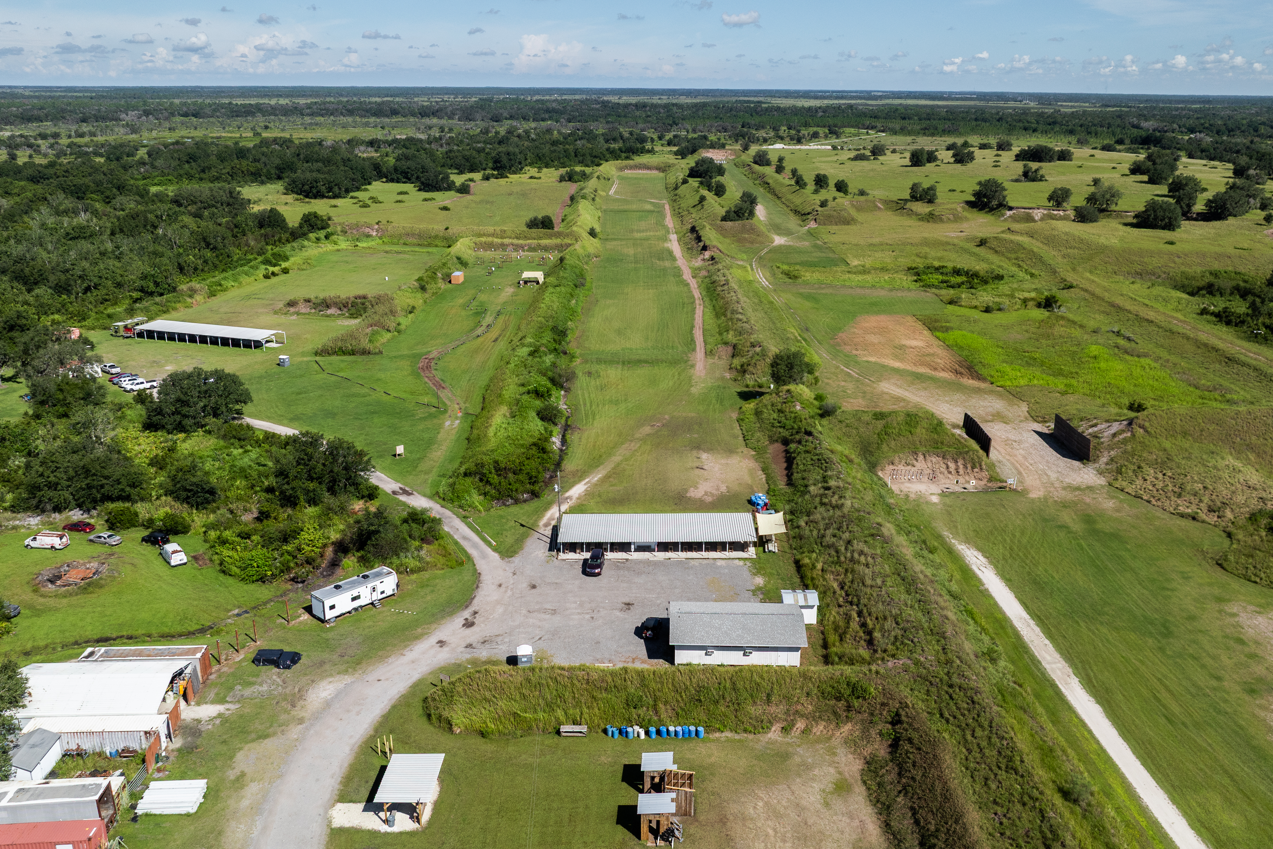 Aerial view of the 600-yard rifle range