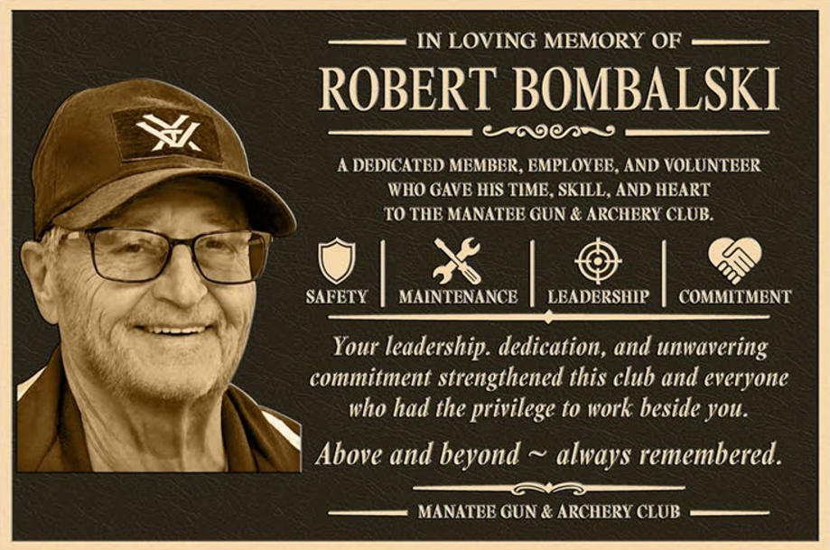 Memorial plaque honoring Robert Bob Bombalski
