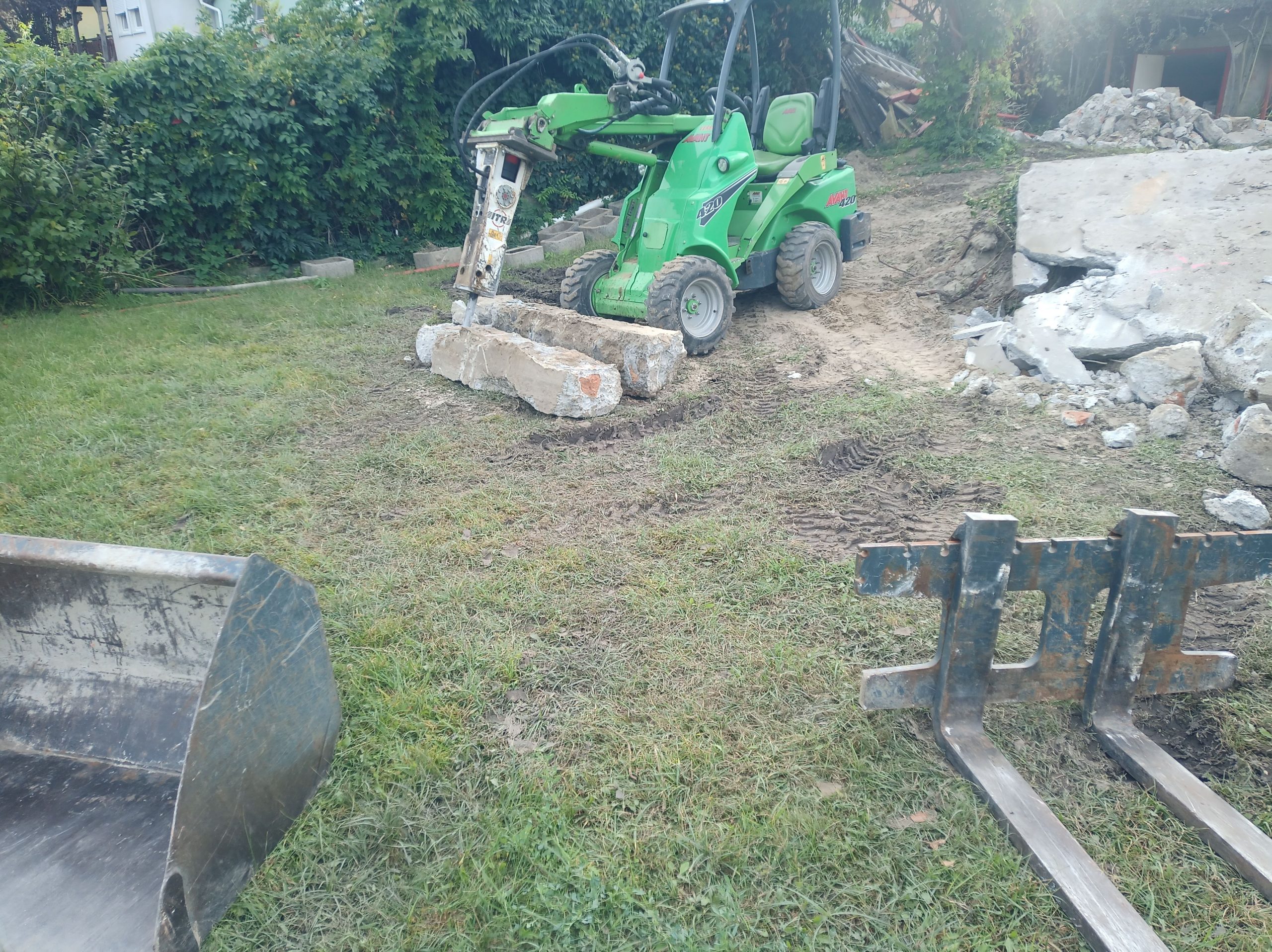 Betontörés eredmény