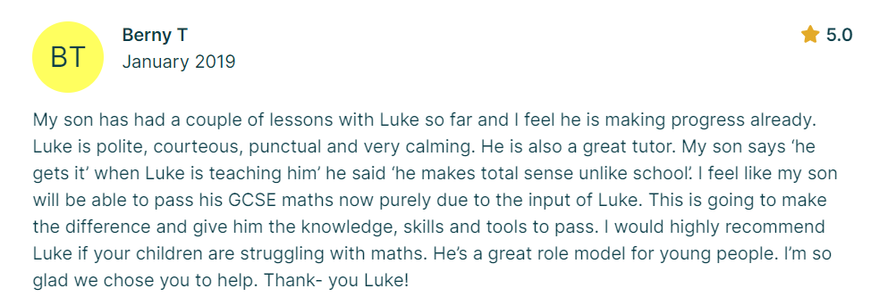 Parent or student testimonial