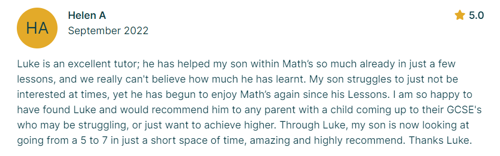 Parent or student testimonial