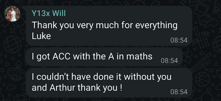 Parent or student testimonial