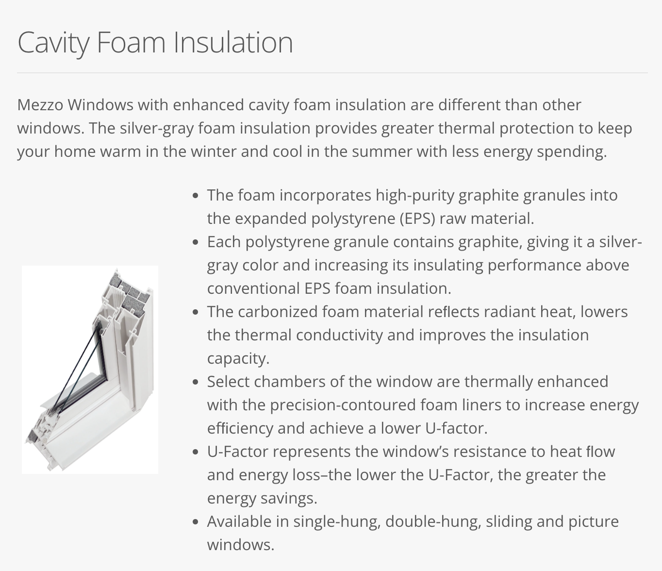 Alside Mezzo replacement window features