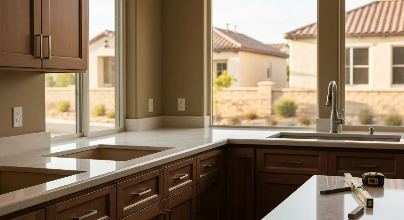 Cabinet and counter installation