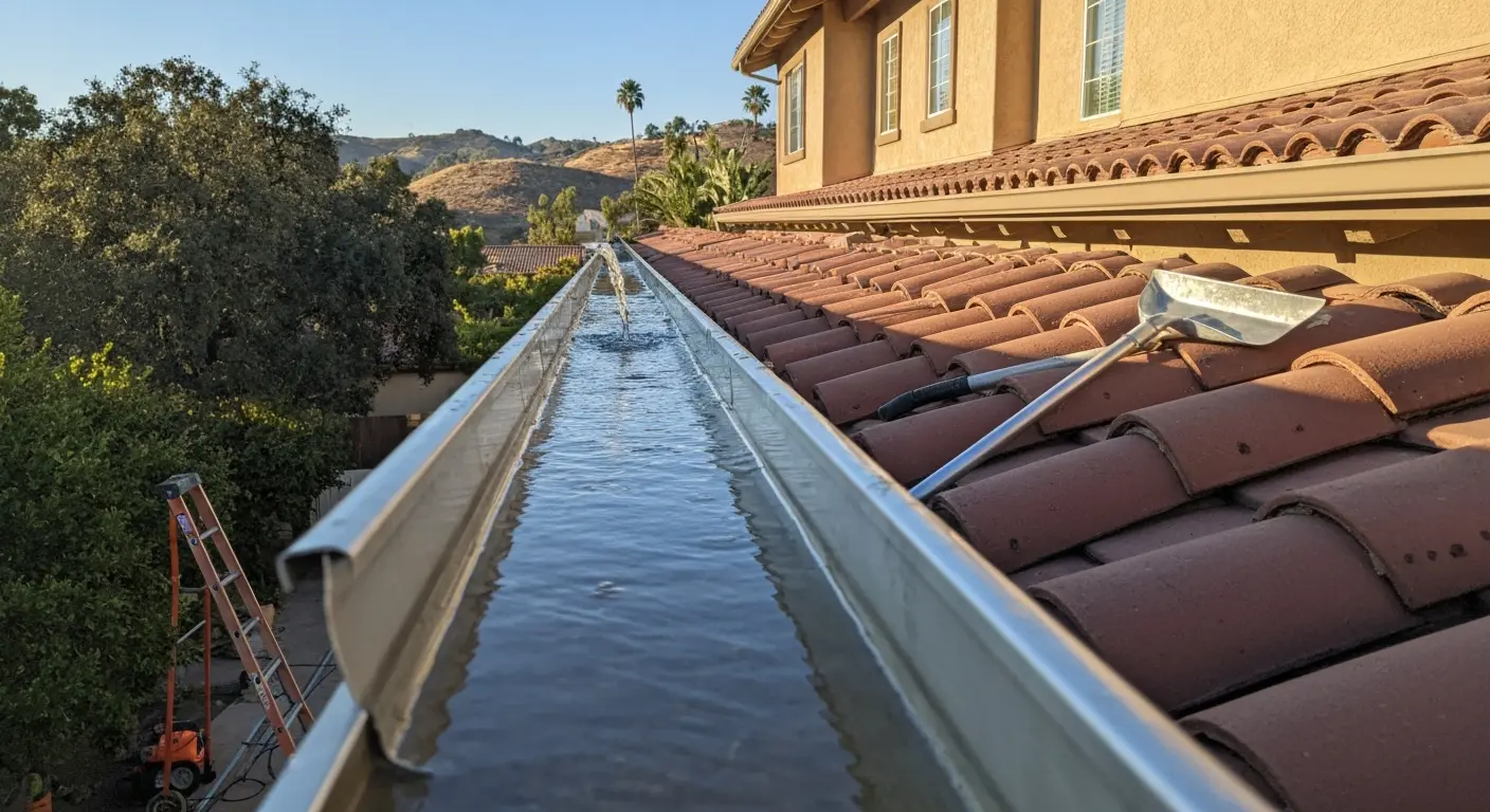 Gutter cleaning and maintenance