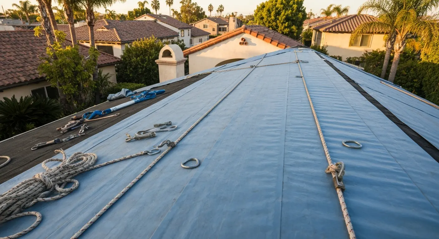 Emergency roof tarping