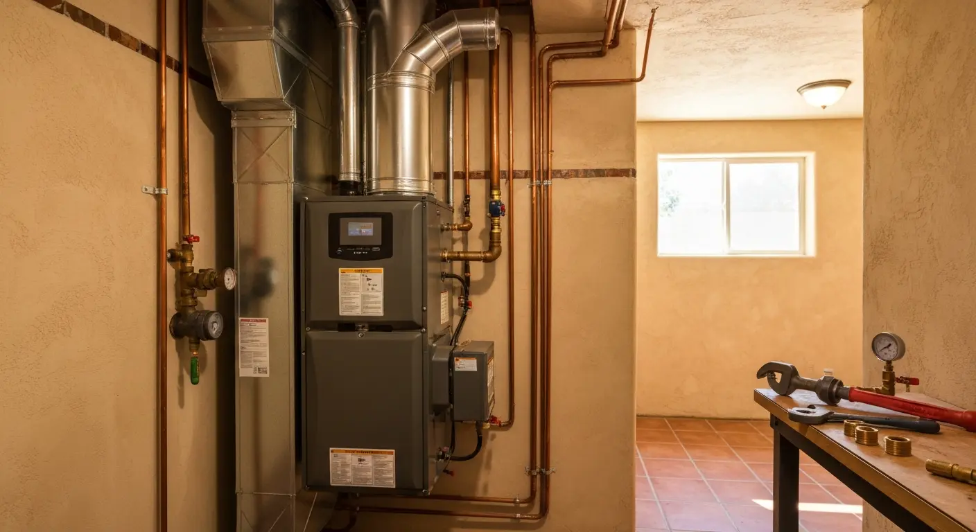 New heating system installation