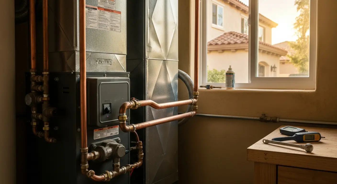 Heating system repair work