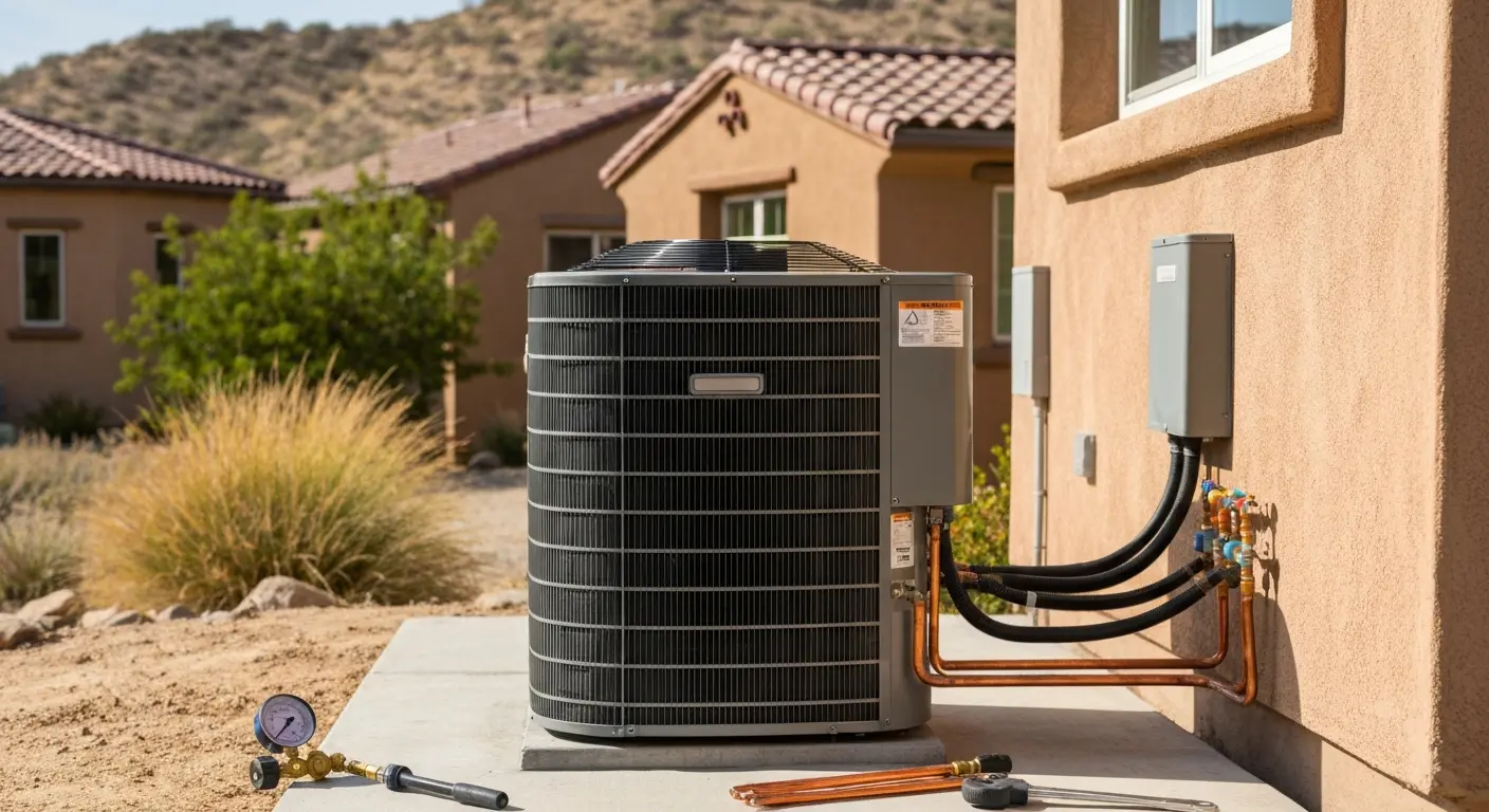 Central air conditioning installation