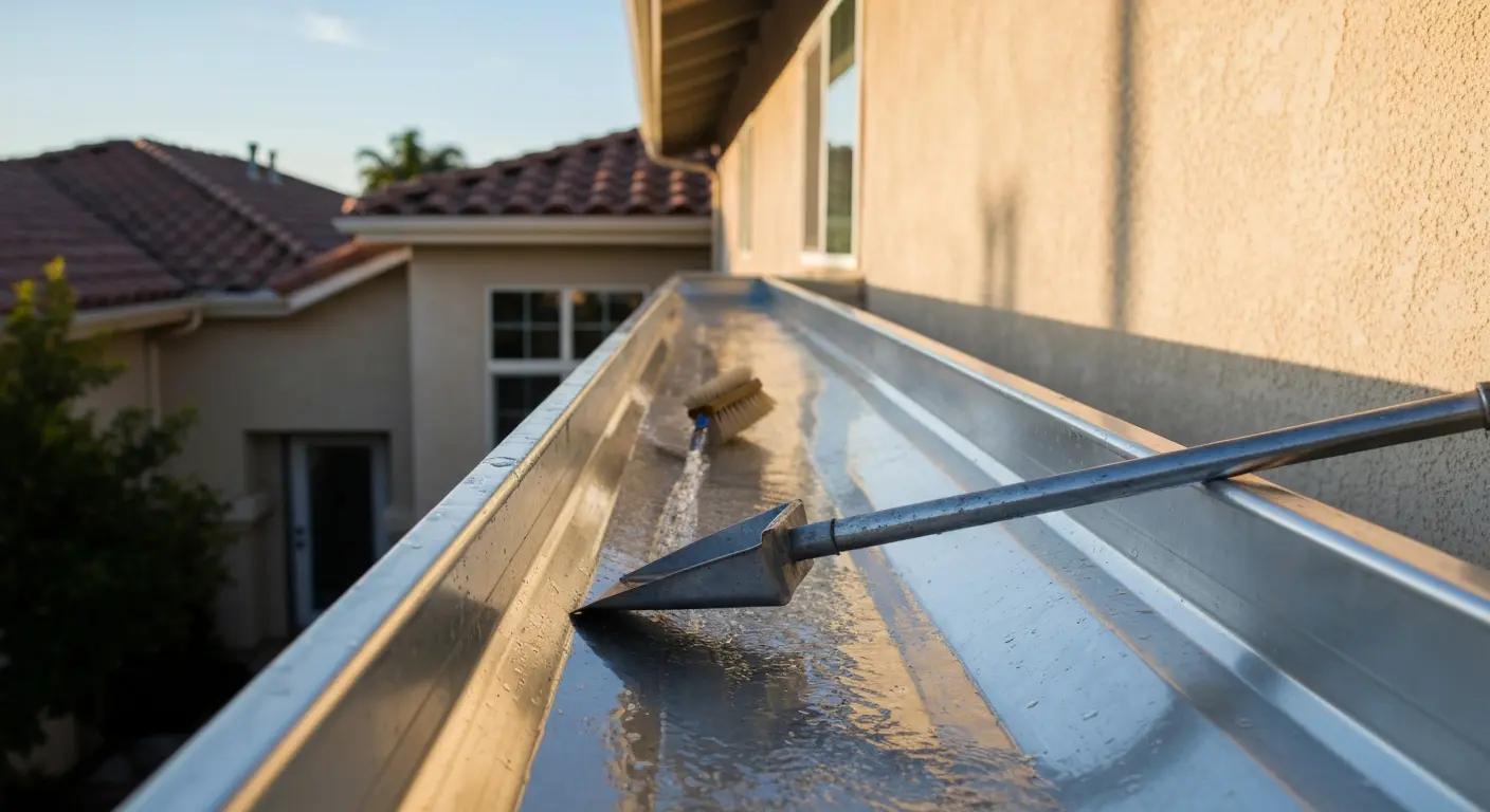 Gutter cleaning and maintenance