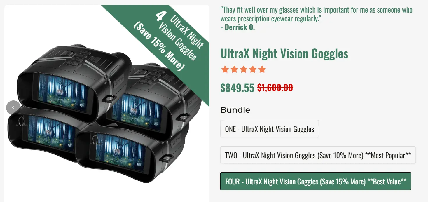 3 ultra x night vision goggles 