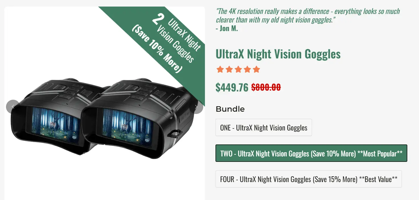 2 ultra x night vision goggles 